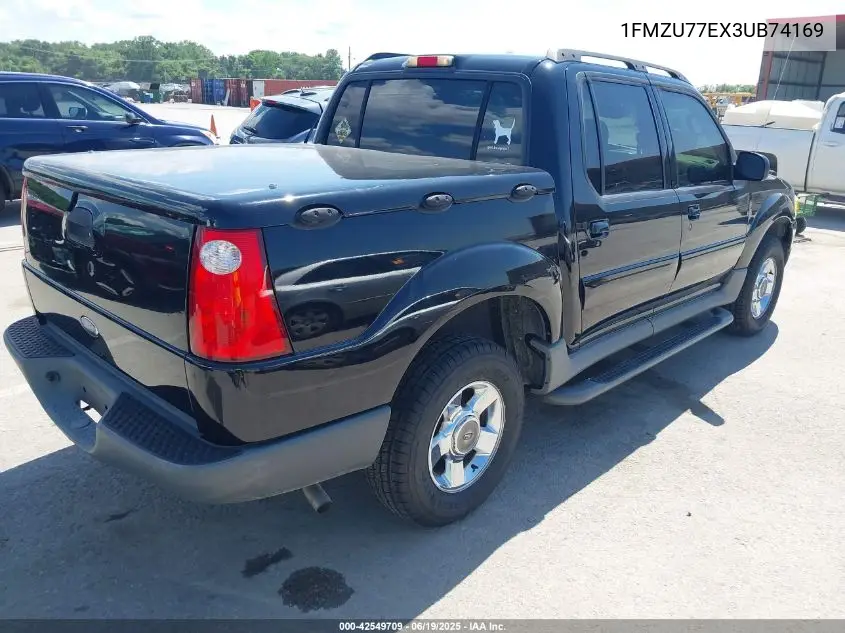 2003 Ford Explorer Sport Trac Xls/Xlt VIN: 1FMZU77EX3UB74169 Lot: 42549709