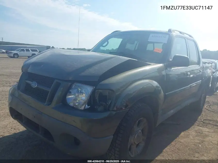 2003 Ford Explorer Sport Trac Xls/Xlt VIN: 1FMZU77E33UC71147 Lot: 42564210