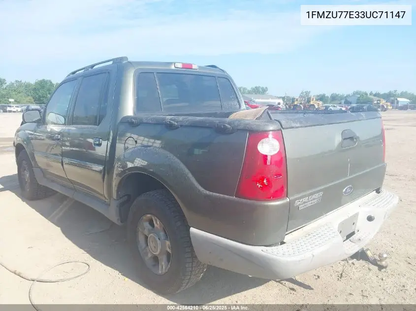 2003 Ford Explorer Sport Trac Xls/Xlt VIN: 1FMZU77E33UC71147 Lot: 42564210