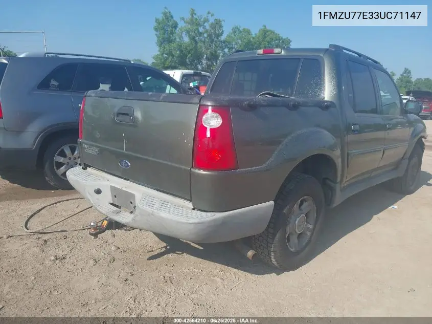 2003 Ford Explorer Sport Trac Xls/Xlt VIN: 1FMZU77E33UC71147 Lot: 42564210