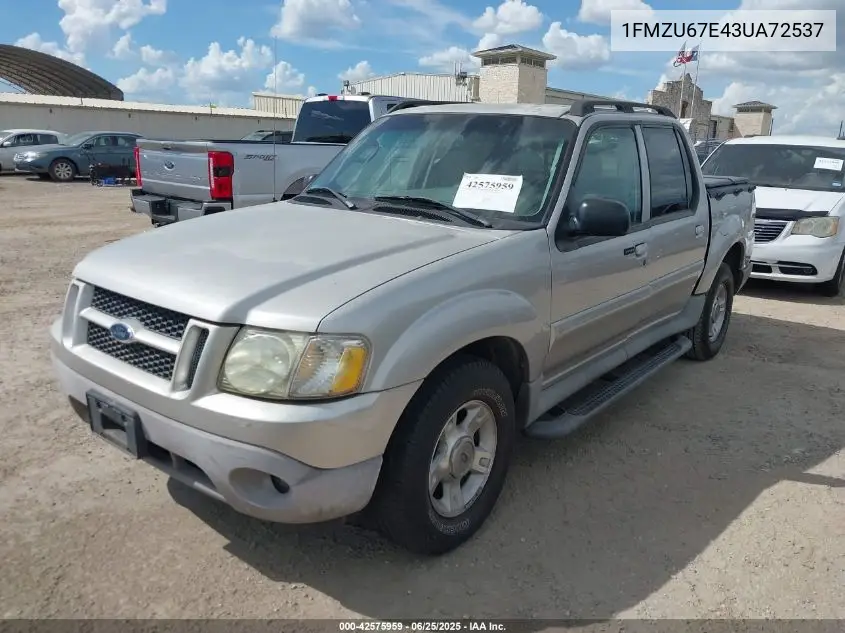 2003 Ford Explorer Sport Trac Xls/Xlt VIN: 1FMZU67E43UA72537 Lot: 42575959