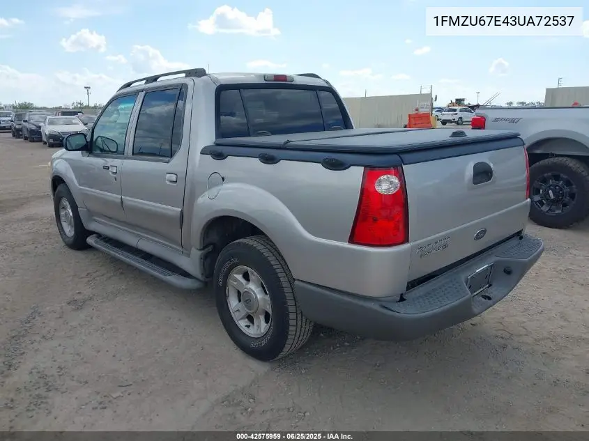 2003 Ford Explorer Sport Trac Xls/Xlt VIN: 1FMZU67E43UA72537 Lot: 42575959