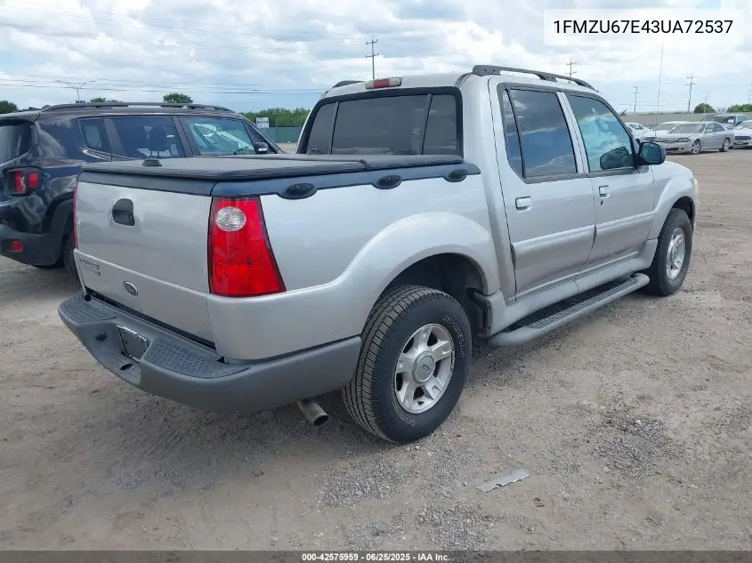 2003 Ford Explorer Sport Trac Xls/Xlt VIN: 1FMZU67E43UA72537 Lot: 42575959