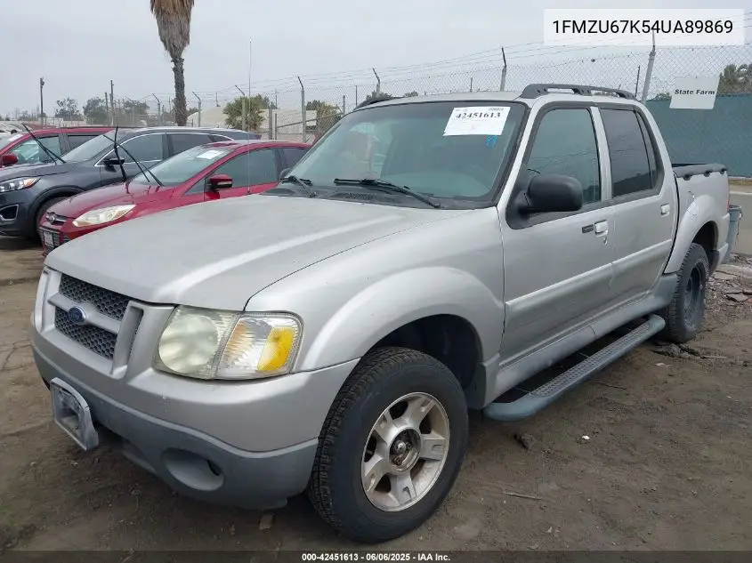 2004 Ford Explorer Sport Trac Adrenalin/Xls/Xlt VIN: 1FMZU67K54UA89869 Lot: 42451613