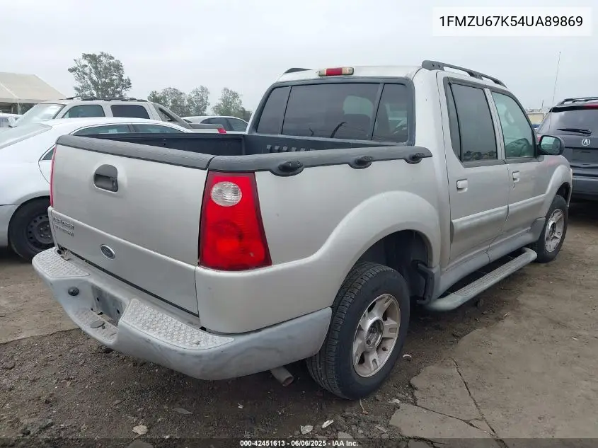 2004 Ford Explorer Sport Trac Adrenalin/Xls/Xlt VIN: 1FMZU67K54UA89869 Lot: 42451613