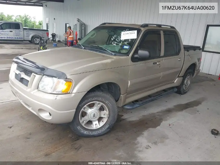 2004 Ford Explorer Sport Trac VIN: 1FMZU67K64UA00620 Lot: 42487044