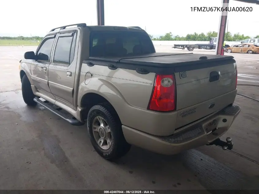 2004 Ford Explorer Sport Trac VIN: 1FMZU67K64UA00620 Lot: 42487044