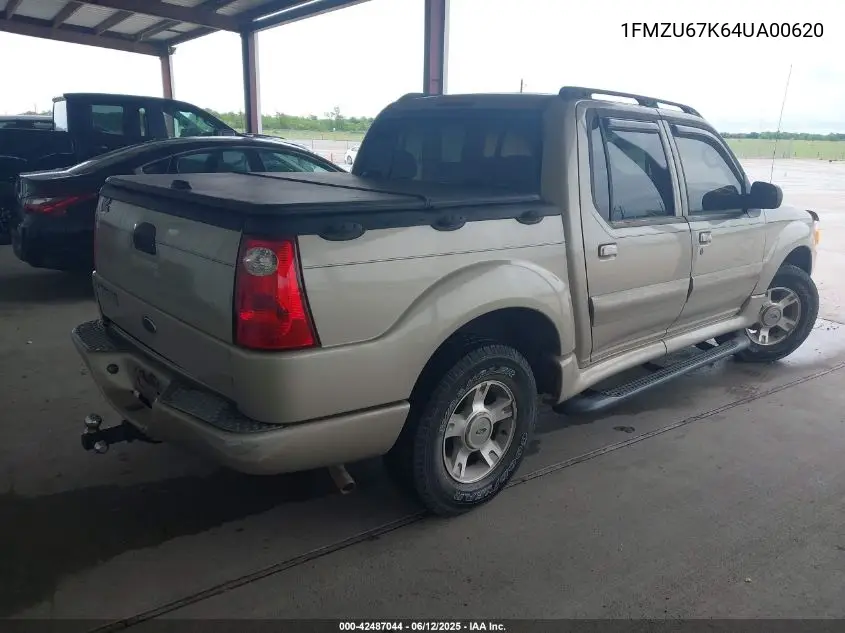 2004 Ford Explorer Sport Trac VIN: 1FMZU67K64UA00620 Lot: 42487044