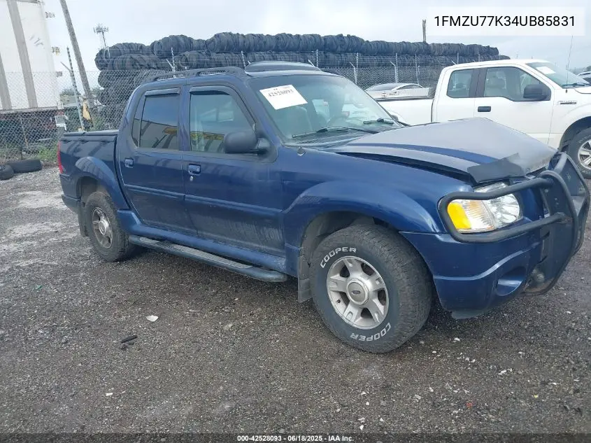 2004 Ford Explorer Sport Trac Adrenalin/Xls/Xlt VIN: 1FMZU77K34UB85831 Lot: 42528093