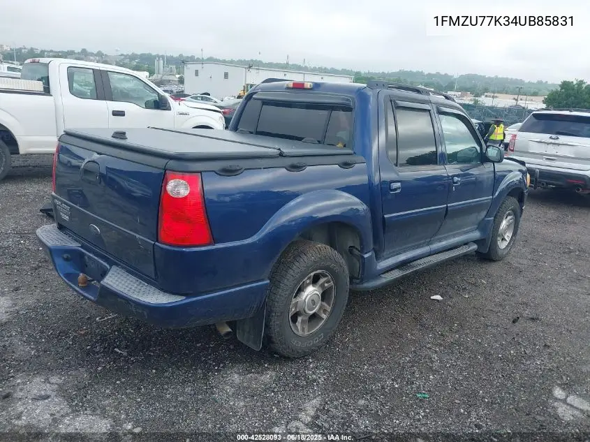 2004 Ford Explorer Sport Trac Adrenalin/Xls/Xlt VIN: 1FMZU77K34UB85831 Lot: 42528093