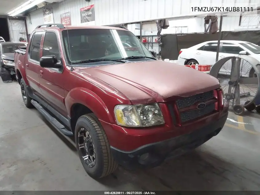 2004 Ford Explorer Sport Trac Adrenalin/Xls/Xlt VIN: 1FMZU67K14UB81111 Lot: 42620811