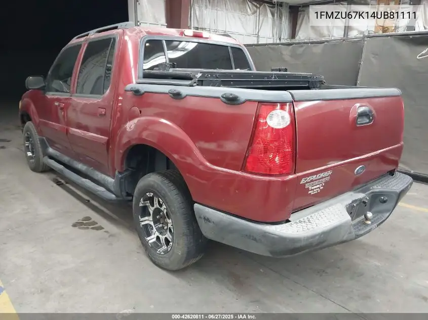 2004 Ford Explorer Sport Trac Adrenalin/Xls/Xlt VIN: 1FMZU67K14UB81111 Lot: 42620811