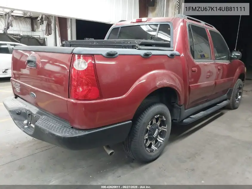 2004 Ford Explorer Sport Trac Adrenalin/Xls/Xlt VIN: 1FMZU67K14UB81111 Lot: 42620811
