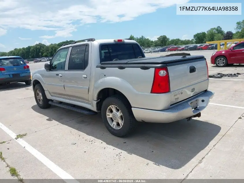 2004 Ford Explorer Sport Trac Adrenalin/Xls/Xlt VIN: 1FMZU77K64UA98358 Lot: 42637743