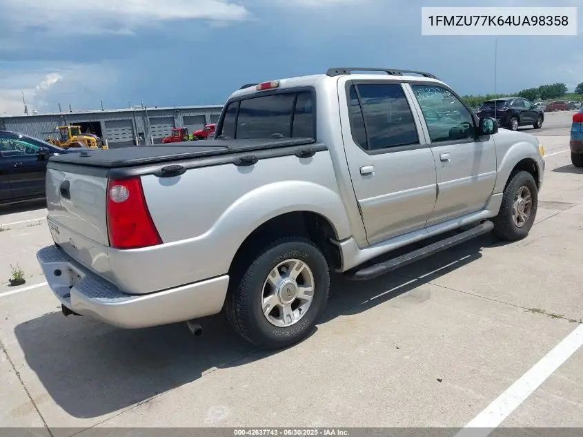 2004 Ford Explorer Sport Trac Adrenalin/Xls/Xlt VIN: 1FMZU77K64UA98358 Lot: 42637743