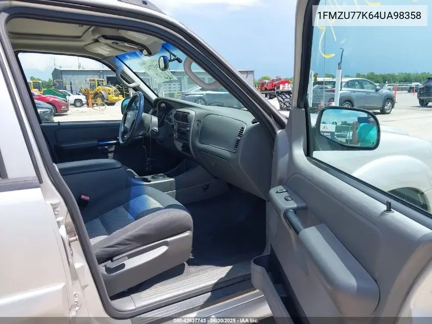 2004 Ford Explorer Sport Trac Adrenalin/Xls/Xlt VIN: 1FMZU77K64UA98358 Lot: 42637743
