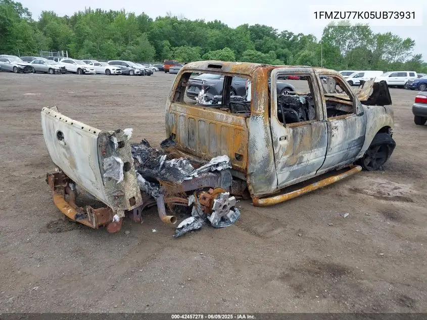 2005 Ford Explorer Sport Trac Adrenalin/Xls/Xlt VIN: 1FMZU77K05UB73931 Lot: 42457278