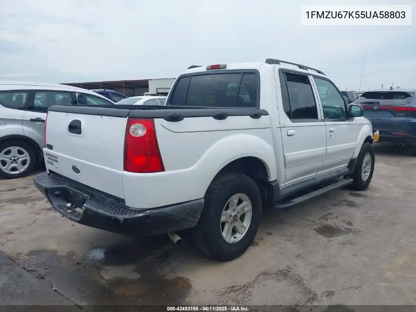 2005 Ford Explorer Sport Trac Adrenalin/Xls/Xlt VIN: 1FMZU67K55UA58803 Lot: 42483158