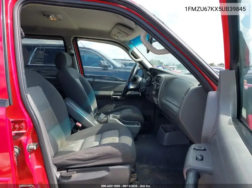 2005 Ford Explorer Sport Trac Adrenalin/Xls/Xlt VIN: 1FMZU67KX5UB39845 Lot: 42511800