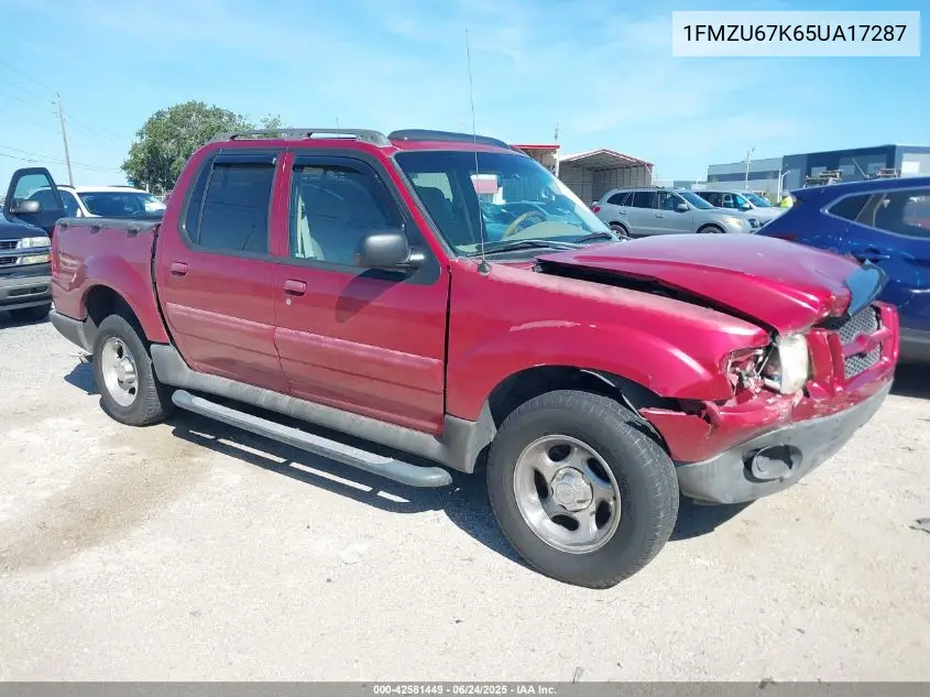 2005 Ford Explorer Sport Trac Adrenalin/Xls/Xlt VIN: 1FMZU67K65UA17287 Lot: 42581449