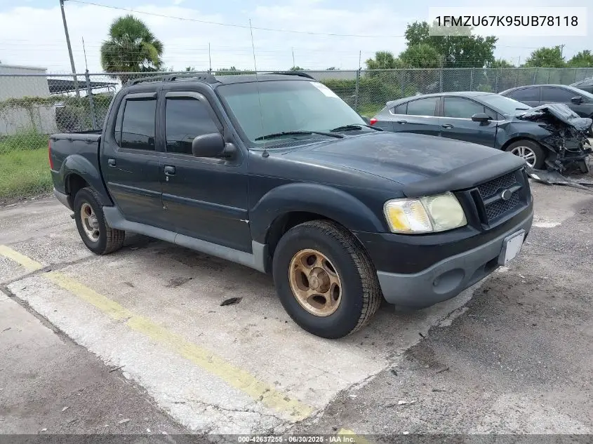 2005 Ford Explorer Sport Trac Adrenalin/Xls/Xlt VIN: 1FMZU67K95UB78118 Lot: 42637255