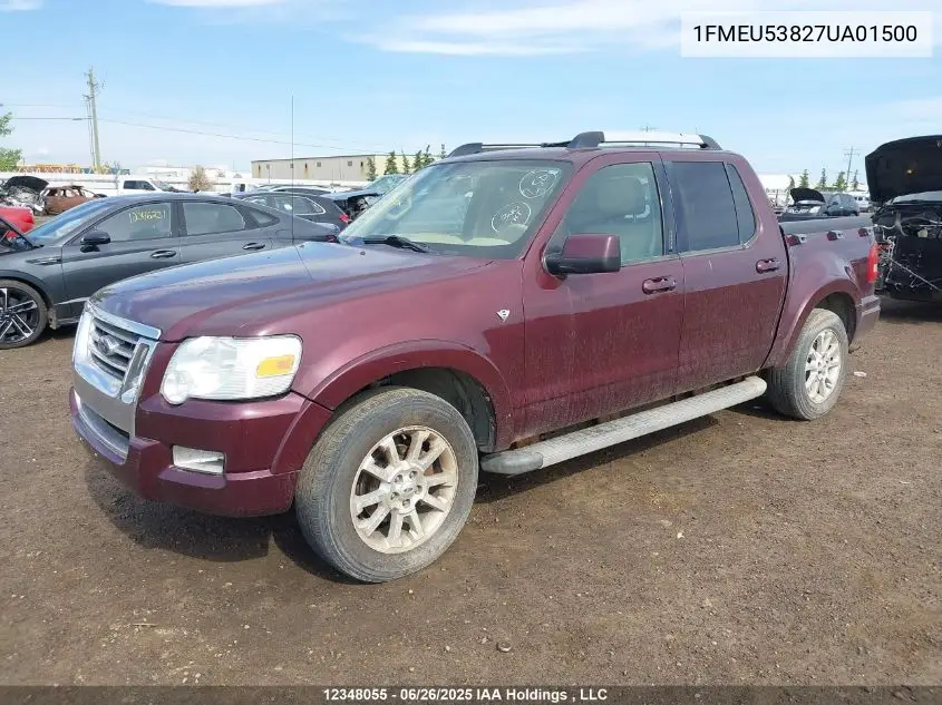 2007 Ford Explorer Sport Trac Limited VIN: 1FMEU53827UA01500 Lot: 12348055