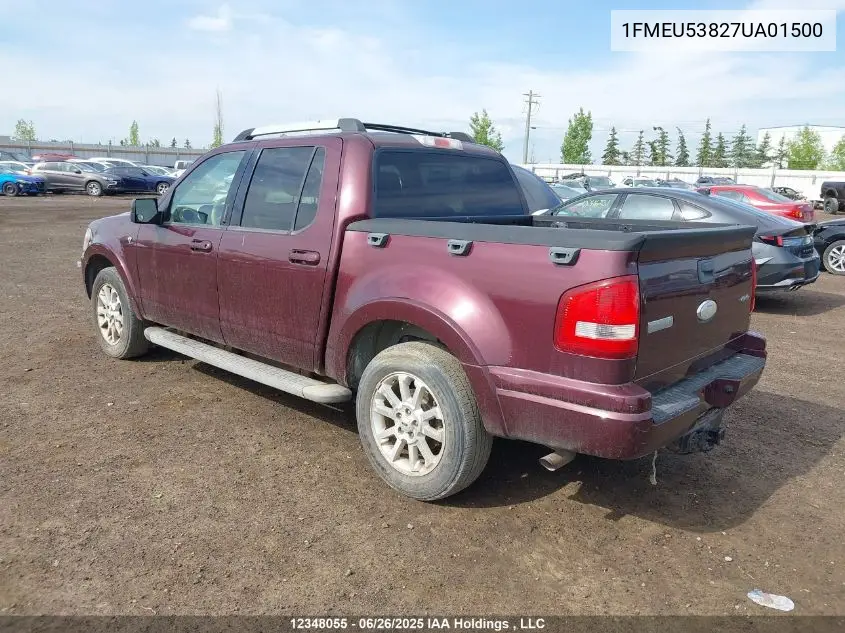 2007 Ford Explorer Sport Trac Limited VIN: 1FMEU53827UA01500 Lot: 12348055