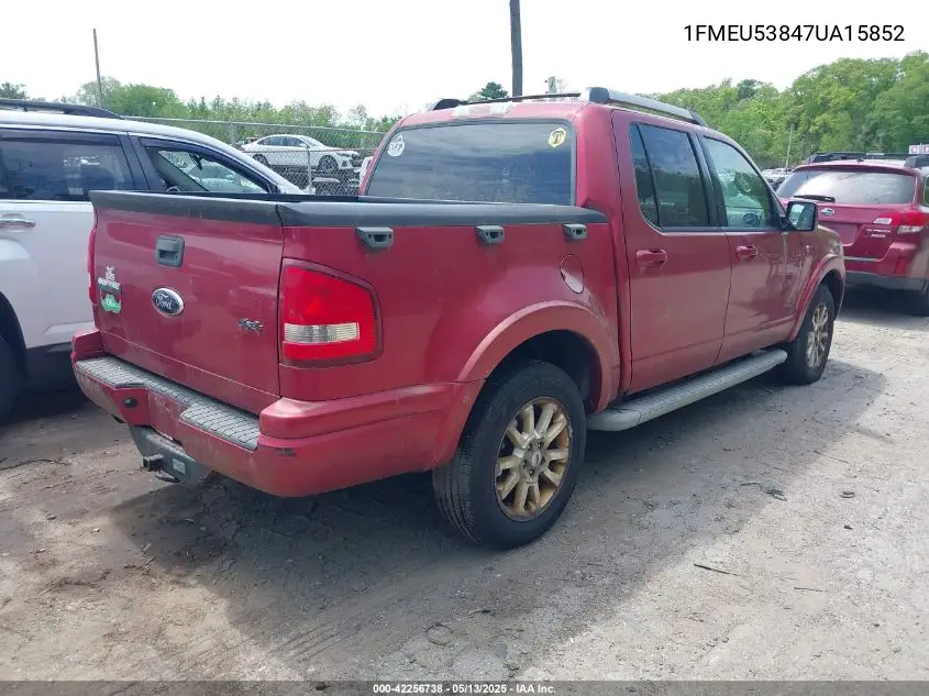 2007 Ford Explorer Sport Trac Limited VIN: 1FMEU53847UA15852 Lot: 42256738