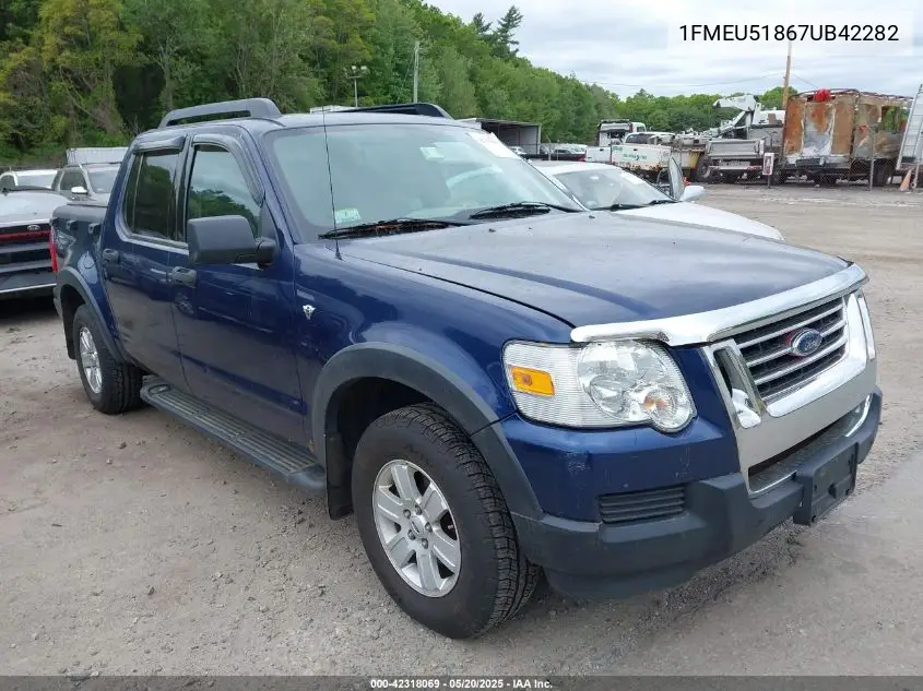 2007 Ford Explorer Sport Trac Xlt VIN: 1FMEU51867UB42282 Lot: 42318069