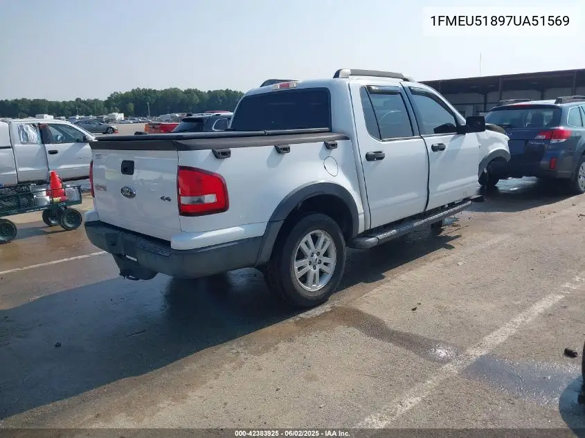2007 Ford Explorer Sport Trac Xlt VIN: 1FMEU51897UA51569 Lot: 42383925