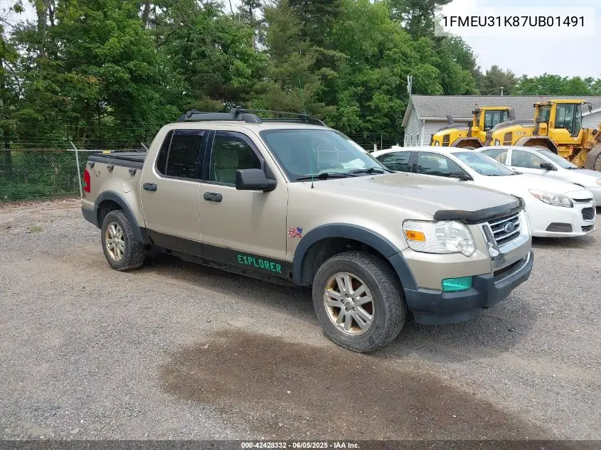 2007 Ford Explorer Sport Trac Xlt VIN: 1FMEU31K87UB01491 Lot: 42428332