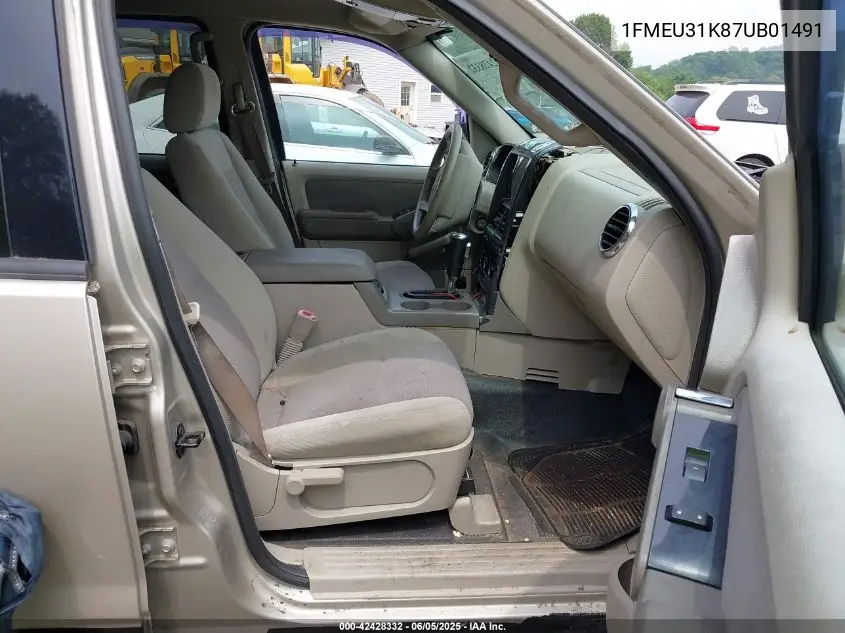 2007 Ford Explorer Sport Trac Xlt VIN: 1FMEU31K87UB01491 Lot: 42428332