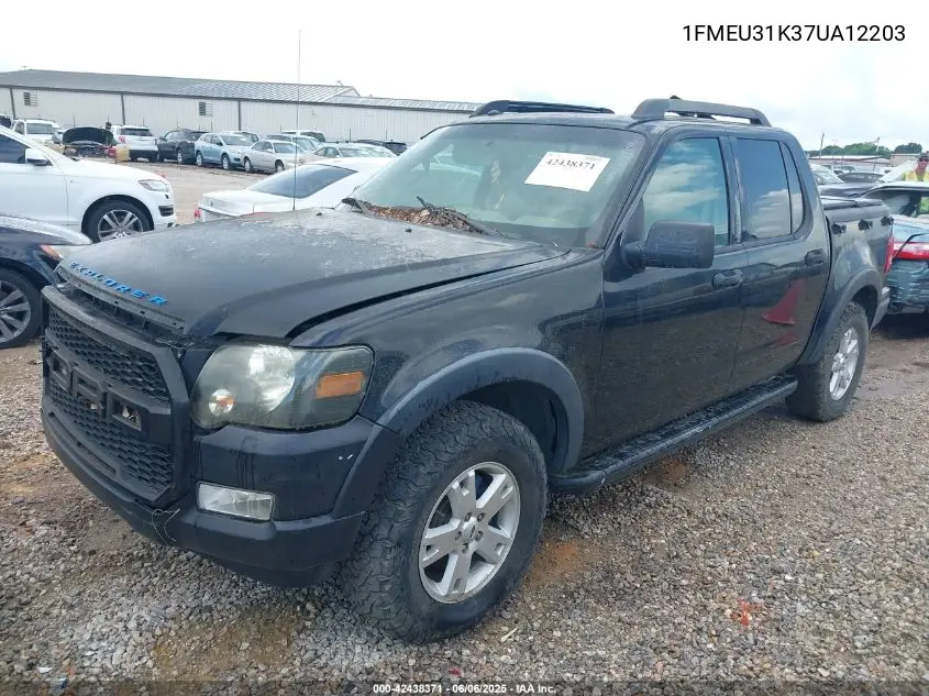 2007 Ford Explorer Sport Trac Xlt VIN: 1FMEU31K37UA12203 Lot: 42438371