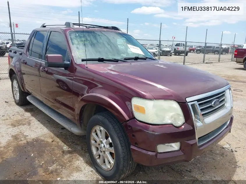 2007 Ford Explorer Sport Trac Limited VIN: 1FMEU33817UA04229 Lot: 42469547