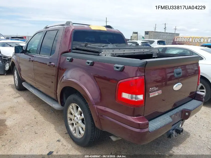 2007 Ford Explorer Sport Trac Limited VIN: 1FMEU33817UA04229 Lot: 42469547