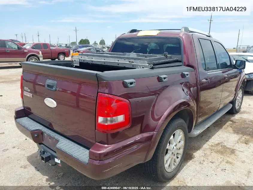 2007 Ford Explorer Sport Trac Limited VIN: 1FMEU33817UA04229 Lot: 42469547