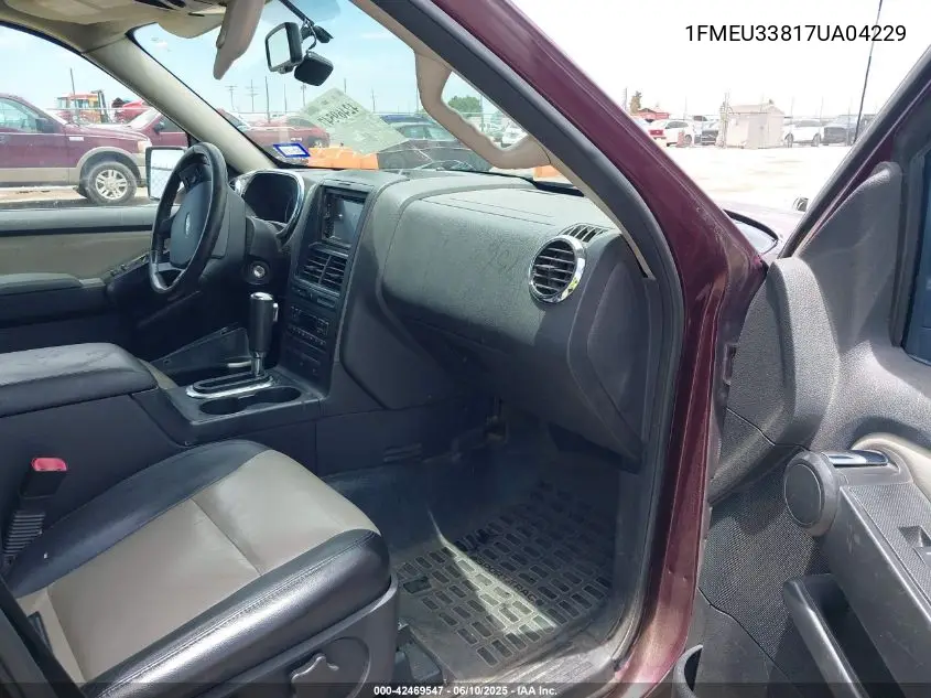 2007 Ford Explorer Sport Trac Limited VIN: 1FMEU33817UA04229 Lot: 42469547