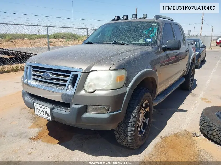 2007 Ford Explorer Sport Trac Xlt VIN: 1FMEU31K07UA18489 Lot: 42500261