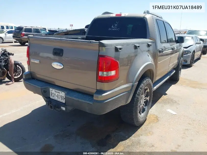 2007 Ford Explorer Sport Trac Xlt VIN: 1FMEU31K07UA18489 Lot: 42500261