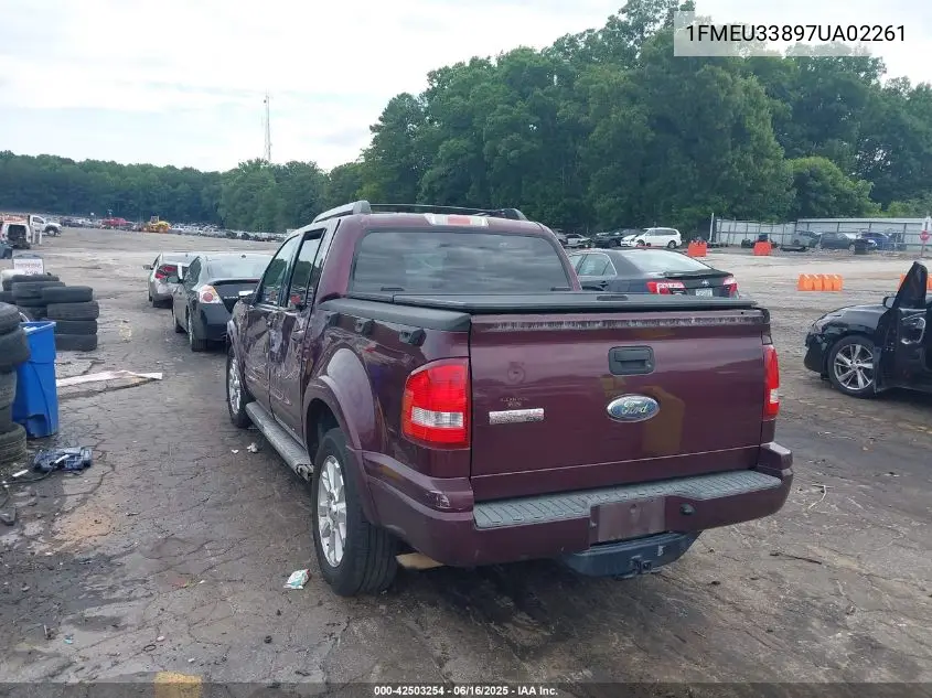 2007 Ford Explorer Sport Trac Limited VIN: 1FMEU33897UA02261 Lot: 42503254