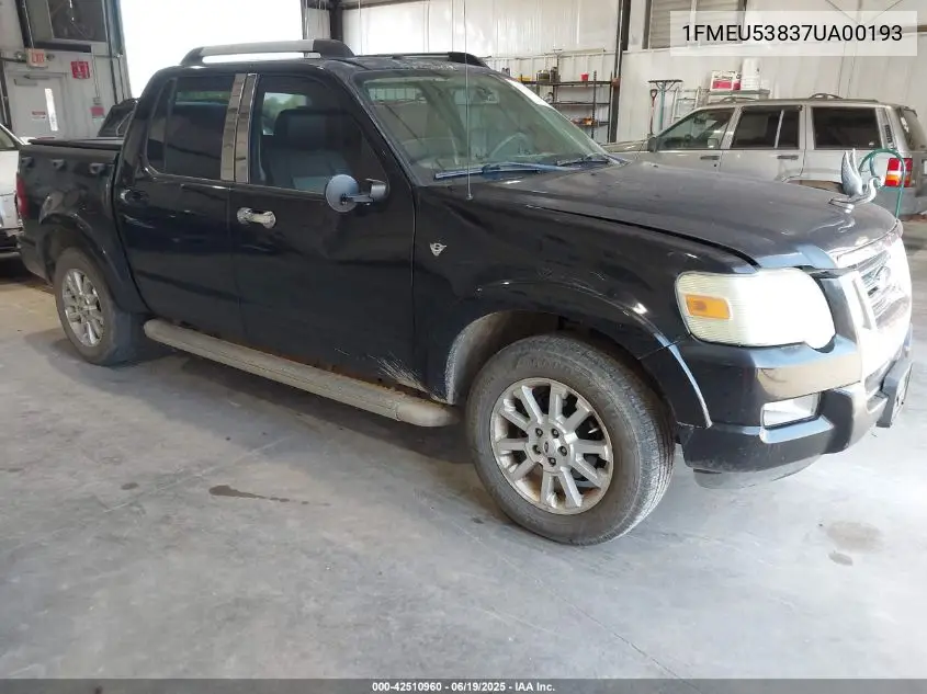 2007 Ford Explorer Sport Trac Limited VIN: 1FMEU53837UA00193 Lot: 42510960