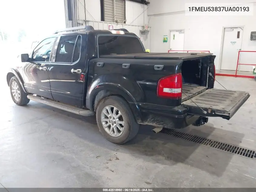 2007 Ford Explorer Sport Trac Limited VIN: 1FMEU53837UA00193 Lot: 42510960