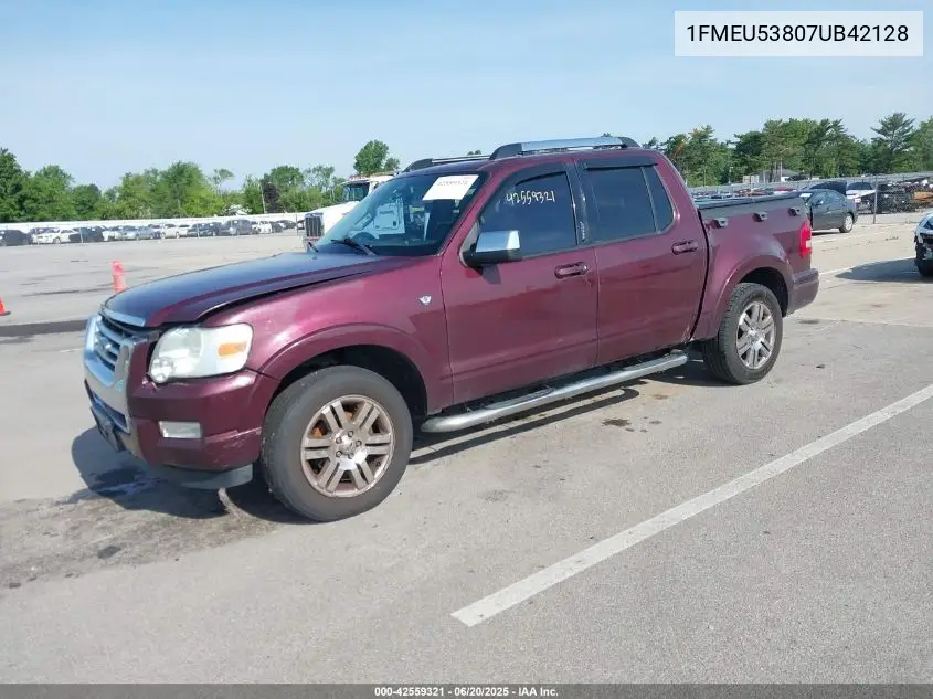 2007 Ford Explorer Sport Trac Limited VIN: 1FMEU53807UB42128 Lot: 42559321