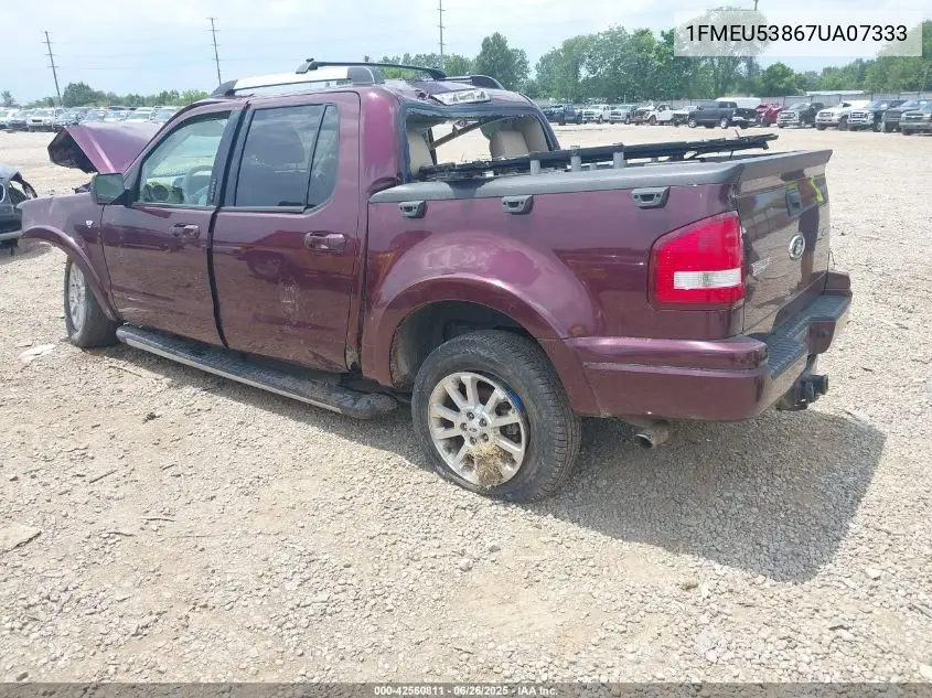 2007 Ford Explorer Sport Trac Limited VIN: 1FMEU53867UA07333 Lot: 42560811