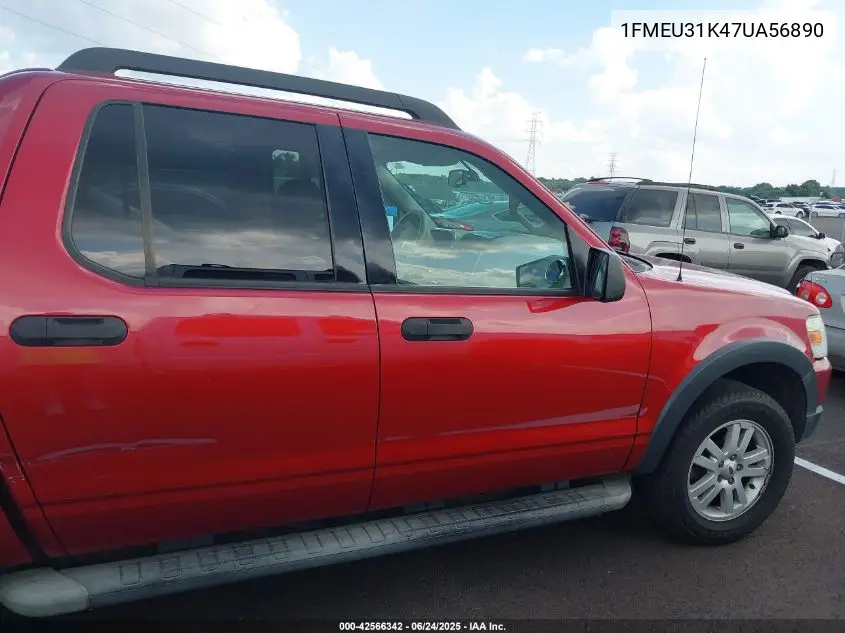 2007 Ford Explorer Sport Trac Xlt VIN: 1FMEU31K47UA56890 Lot: 42566342