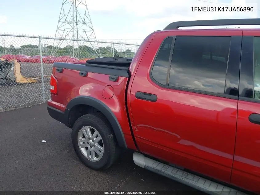 2007 Ford Explorer Sport Trac Xlt VIN: 1FMEU31K47UA56890 Lot: 42566342