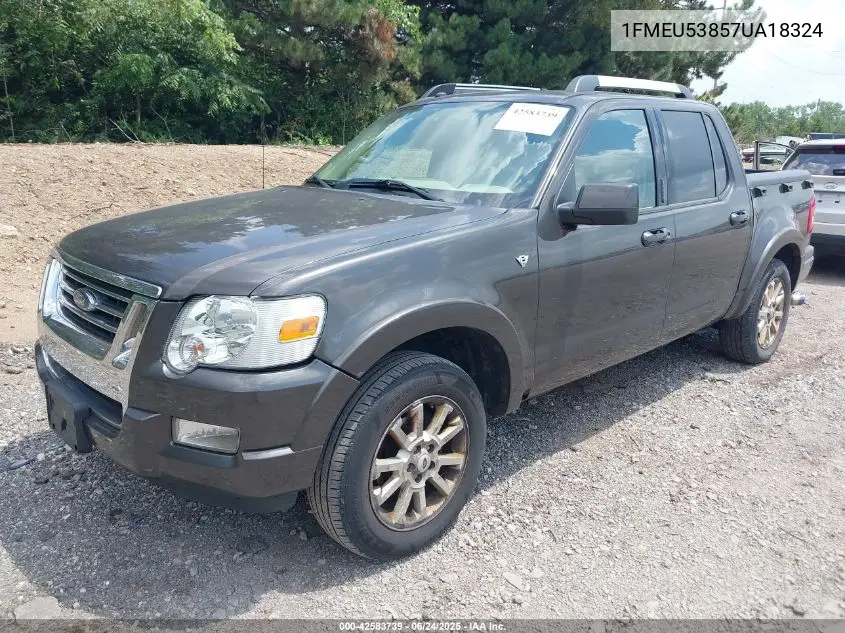 2007 Ford Explorer Sport Trac Limited VIN: 1FMEU53857UA18324 Lot: 42583739