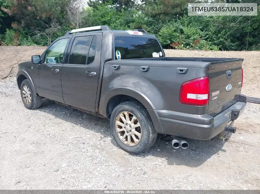 2007 Ford Explorer Sport Trac Limited VIN: 1FMEU53857UA18324 Lot: 42583739