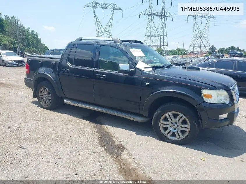 2007 Ford Explorer Sport Trac Limited VIN: 1FMEU53867UA45998 Lot: 42593170