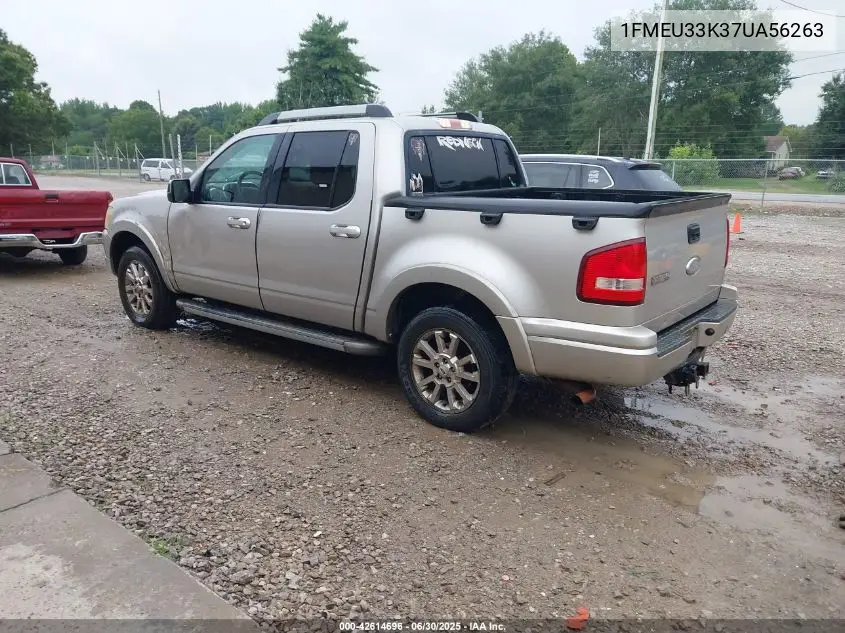 2007 Ford Explorer Sport Trac Limited VIN: 1FMEU33K37UA56263 Lot: 42614696